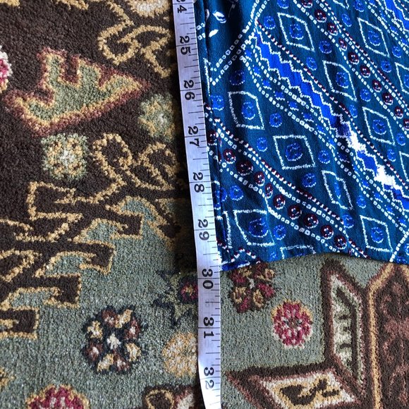 Gorgeous Blue Toned Teardrop Cut-Out Tunic Dress XS-XXS - Picture 13 of 16